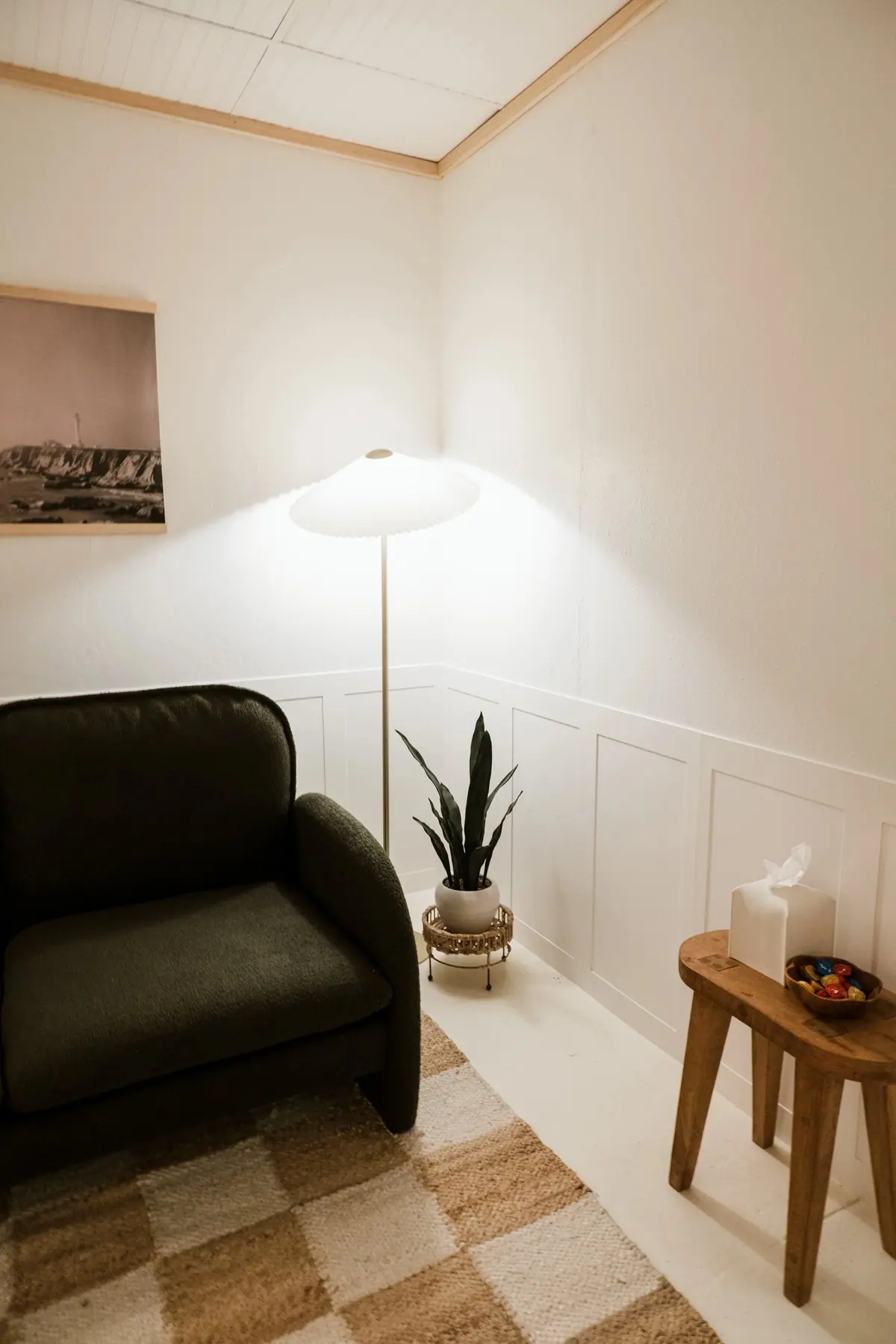 A wider view of Coastal Coworking's shared therapy office